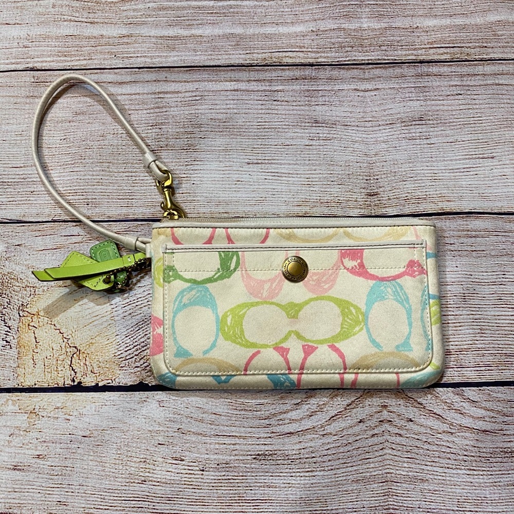 Colorful Coach wristlet